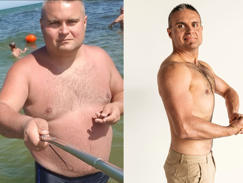 Adrian – minus 50 kg i +6 kg mięśni w 8 miesięcy. Totalna przemiana bez dźwigania ciężarów!
